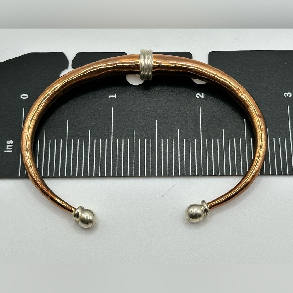 NWOT Elegant Copper and Silver Cuff Bracelet - Picture 4 of 4